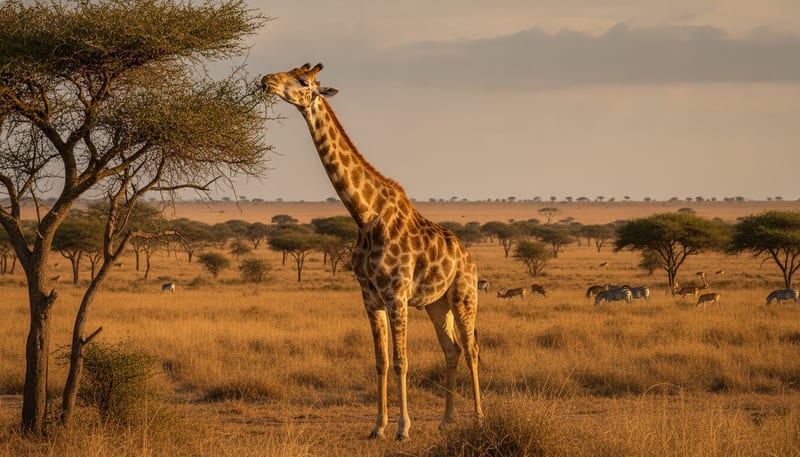 Giraffes Have What Weird Color Tongue?